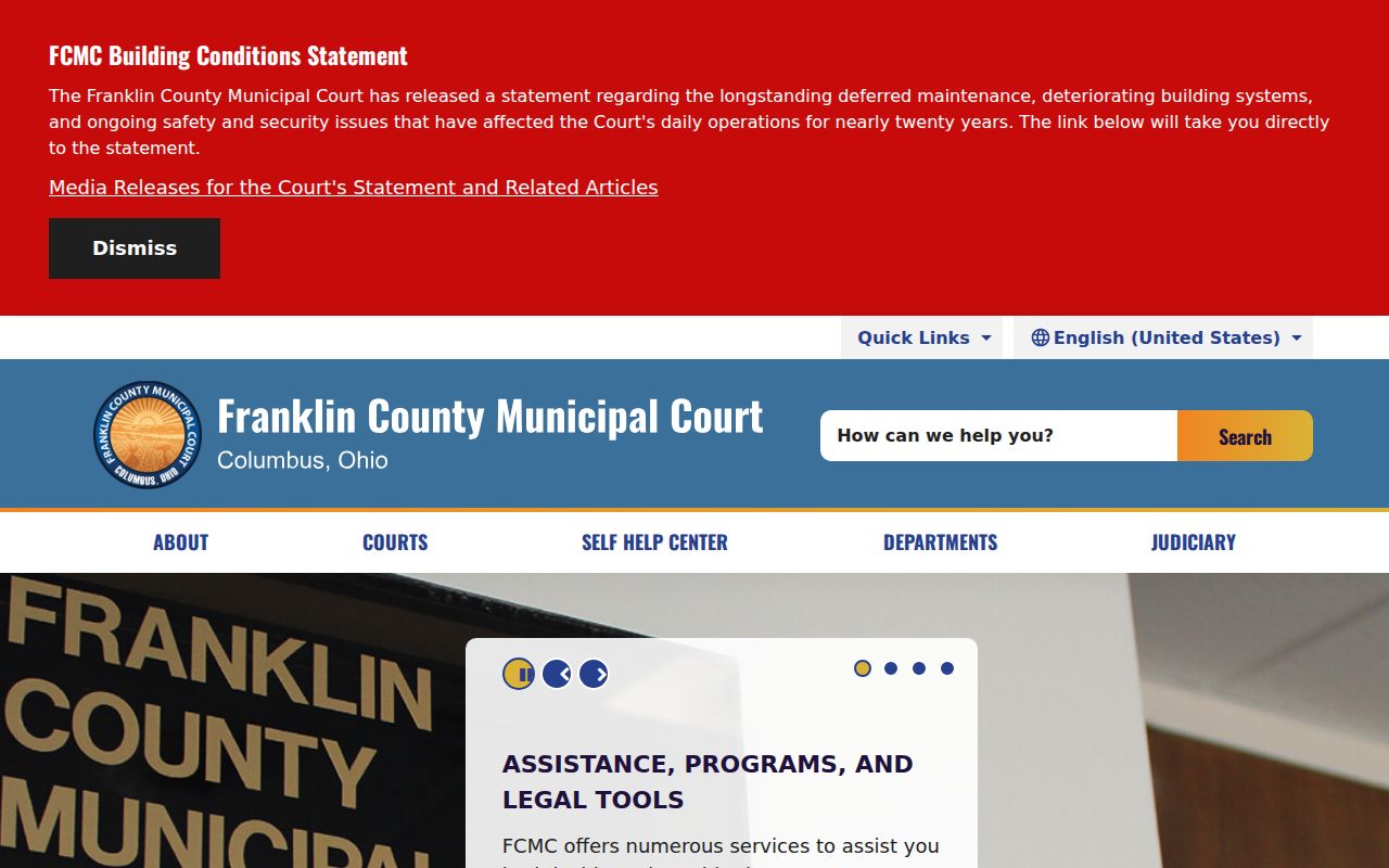 Franklin County court docket overview from the Municipal Court